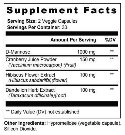 MannoFlora D-Mannose Capsules